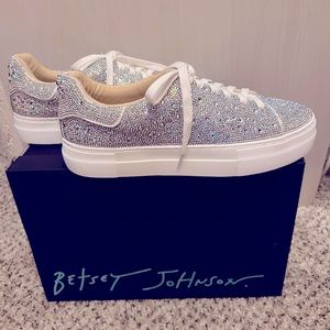 Betsey Johnson Bling Platform Sneakers